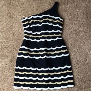 Lilly Pulitzer one shoulder nautical dress